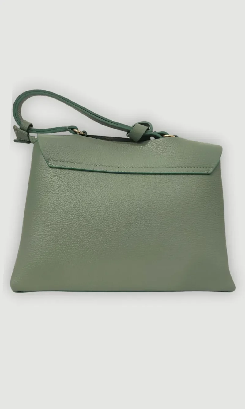 Borsa a cartella verde smeraldo da donna con tracolla - immagine 5
