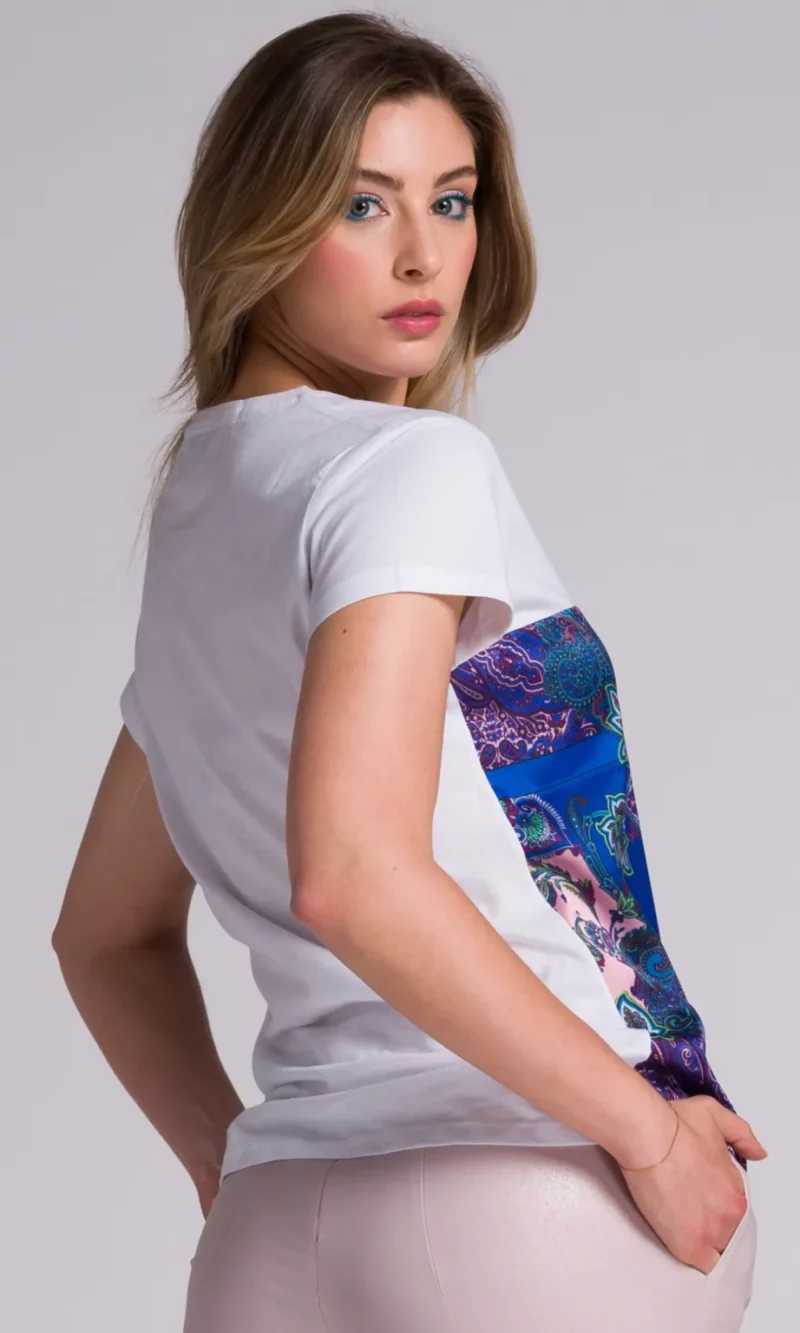 T-Shirt donna elegante in cotone e seta - immagine 5